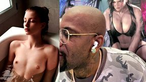 tight petite teen girl taking a hot bath needs to get skull fucked, ai generated