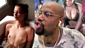 tight petite teen girl taking a hot bath needs to get skull fucked, ai generated