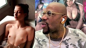 tight petite teen girl taking a hot bath needs to get skull fucked, ai generated