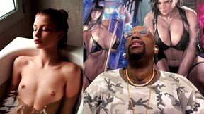 tight petite teen girl taking a hot bath needs to get skull fucked, ai generated