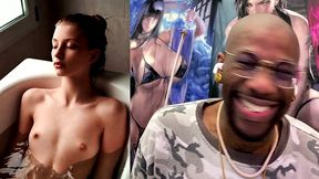 tight petite teen girl taking a hot bath needs to get skull fucked, ai generated