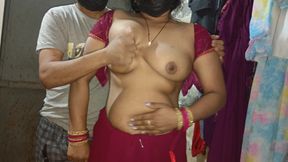 Pinky left sister-in-law in all the blouse and sat on the
