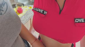 Lesbian and threesome play