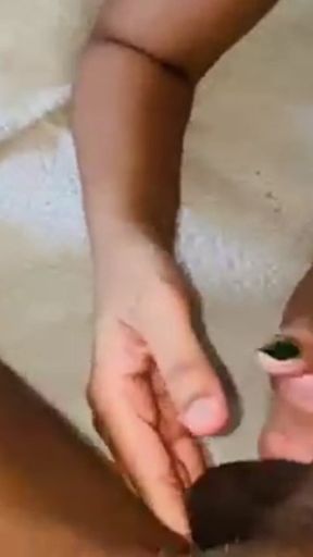 Sexy girl give his friend to sloppy sexy blowjob   Clip 1