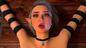 Blonde Elven Beauty Embraces Dark Desires in Steamy Bondage Encounter