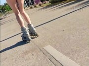 Rollerblade Skater Sexy Russian candid