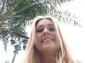 Blonde slut gangbanged on sofa, swallows hot cum facial