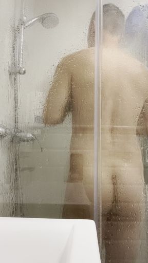 Gay Daddy Caught Taking Shower