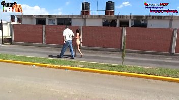 Slut DANNA HOT gets humiliated and displayed as a pet on a city street