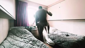Sexy voyeurs savor secretive sessions on lingerie-clad ladies lured by gawking outsiders peeking through peepholes