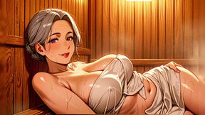 Sexy Sauna MILF and GILF Cartoon Porn
