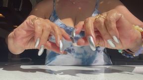 Sun-kissed Silver Nails Snapped POV
