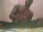 Squirting cum masturbating