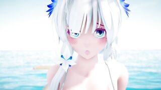 【MMD R-19 year old DANCE】INTENSE PASSIONATE SEX ON THE SWEET BEACH 甘い精液アナル [MMD]