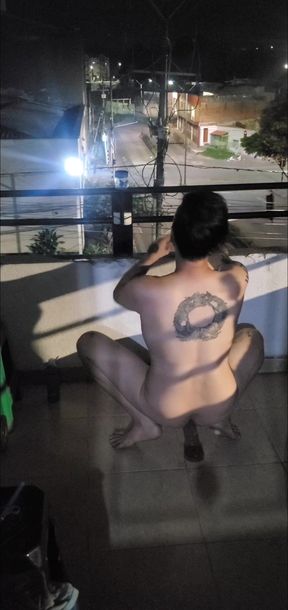 Drvnk Fucking My Ass in the Balcony