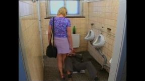 Busty MILF Pisses on a Pig&#039;s Face and Then Gets Ass Fucked and Creampied in Her Mouth