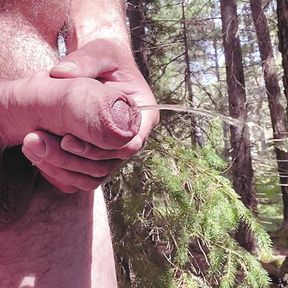 Summer forest PEE with your beautiful favorite cock, Gungfly