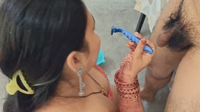 Cleaning and Shaving Dick Then Fuck with Lady Barber