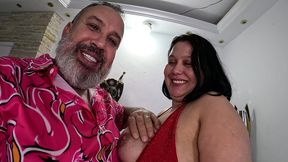 ela veio fazer seu primeiro video essa chubby peituda e levou muito no rabo - gaby gaucha