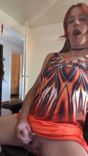 Sissy Jerking off and Eating Her Cum