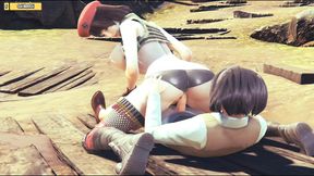 Hentai 3D (HS02) - Having sex with a female soldier