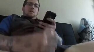 Str8 daddy taking care of his fat cock