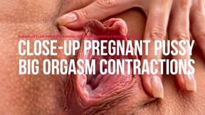 Close-Up Pregnant Pussy Big Orgasm Contractions (ES1166P)