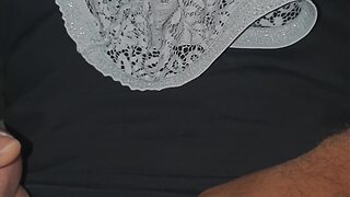 Cumming on cousins daughters extremely dirty panty without jerking