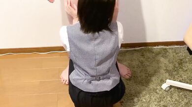 cum onto japanese office uniform