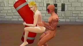 Blonde Teens First Time with Buff Stranger at the Gym – Steamy Sims Encounter