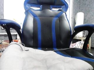 Nice-looking angel plays and fucks her snatch and then squirts on camera