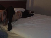 Skinny goth girl make me cum soo fast with your tigh pussy uncensored onlyfans @dark.paradise