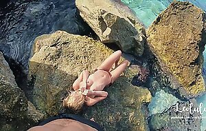 Sex on a Public Beach in Greece with Cum in Mouth! Amateur Couple LeoLulu
