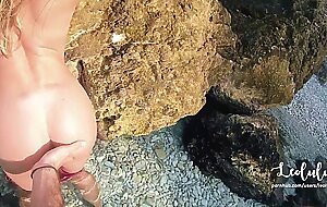 Sex on a Public Beach in Greece with Cum in Mouth! Amateur Couple LeoLulu