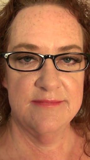 Captivating moment from &quot;AuntJudys - 51yo Mature Redhead Amateur Ms. Ginger Interviews You for a Dating Service&quot;
