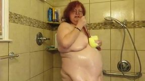 Wash the shower with my big sponge and tease stepmoms boy