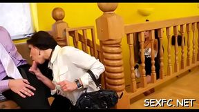 Dressed females sharing dick in excited xxx scenes