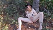 Nudist hunts for a cocksucker in the woods