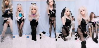 Genshin Impact Kigurumi Barbara depraved as a Futa Abyss Herald by magic black Tights