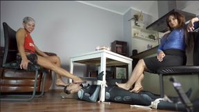 Ruslana And Weronika Have Fun With Bondaged Black Noir - Day 4 - Full