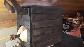 Trapped in a Crate - Machine Anal Fuck