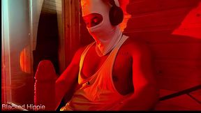 Sauna Gooning Session - My BBC Slathered in Lube, Frotting a Thick Dildo While I Moan and Edge