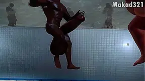 Mrs. Cockers Hot Waters Meet-Up Turns X-Rated in 3D Skyrim Fantasy