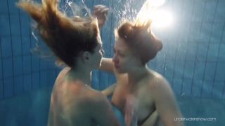 Duna and Nastya mischievous underwater lesbos