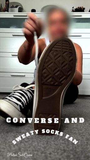 Converse and post gym sock peel off by PolishSoleQueen