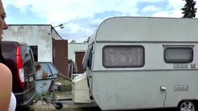 Real couple fucks on the camper