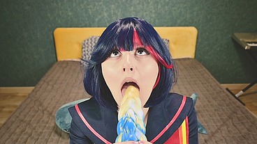 Ryuko Matoi was fucked by Naked Teacher in all holes until anal creampie - POV Cosplay Anime Spooky Boogie