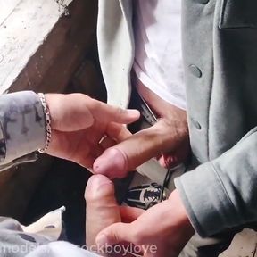 A Big-cocked Country Virgin Tasted a Stranger's Cum-covered Cock.