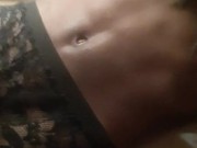 Flexing my abs and doing crunches