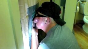 ”Ebony Meat Enjoys Gloryhole Blowjob”